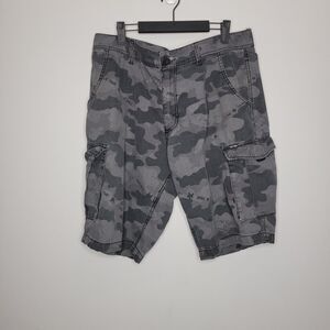 Zoo York cargo shorts men 36 camo vintage Y2K Gray 11 inseam
